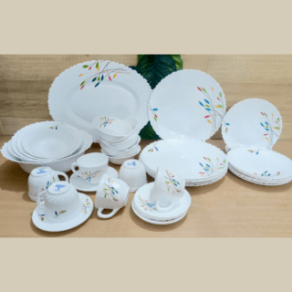 36 pieces opal glassware dinner set