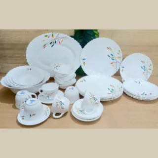 36 pieces opal glassware dinner set