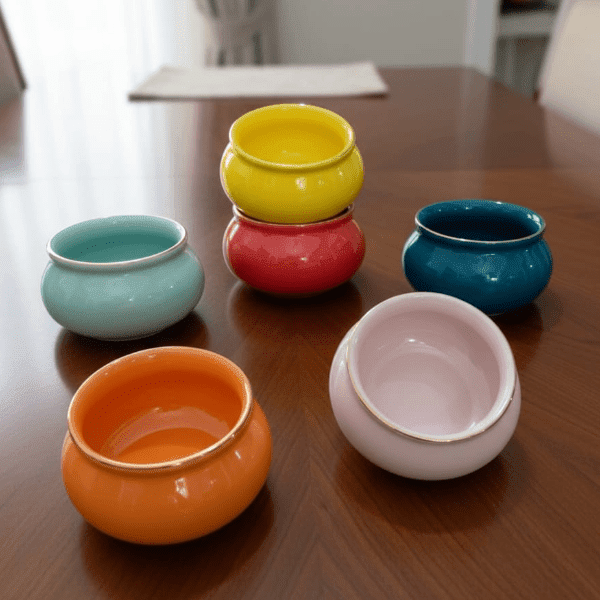 multicolour ceramic pot ceramic colourfull hari set - Image 1